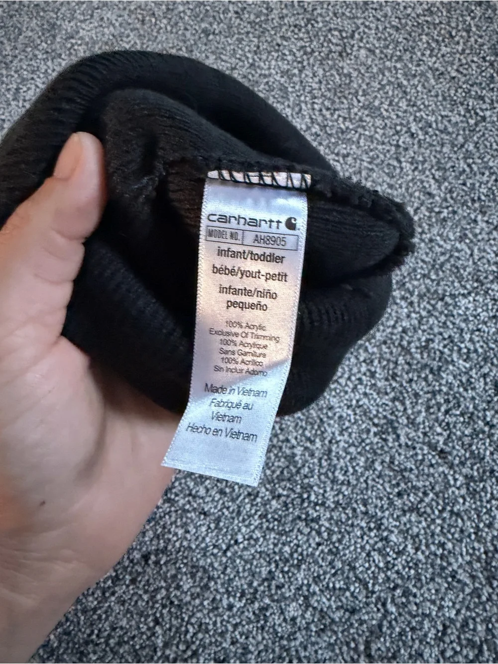 Carhartt black baby Beanie